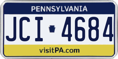 PA license plate JCI4684