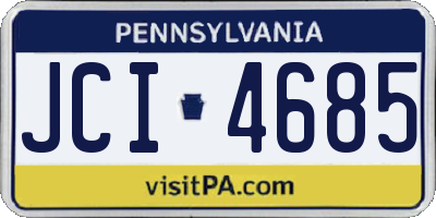 PA license plate JCI4685
