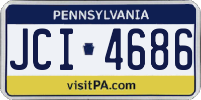 PA license plate JCI4686