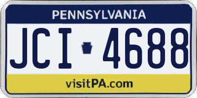 PA license plate JCI4688