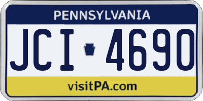 PA license plate JCI4690