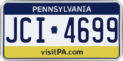 PA license plate JCI4699