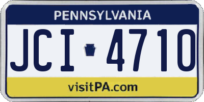 PA license plate JCI4710