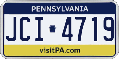 PA license plate JCI4719
