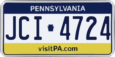 PA license plate JCI4724