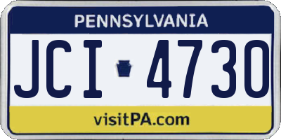 PA license plate JCI4730