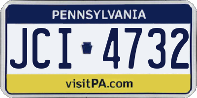 PA license plate JCI4732