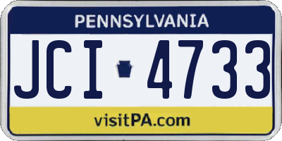 PA license plate JCI4733