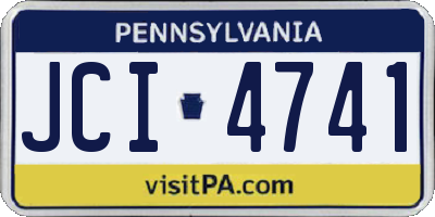 PA license plate JCI4741