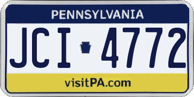 PA license plate JCI4772