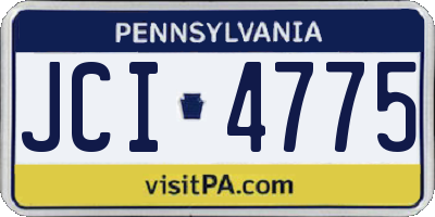 PA license plate JCI4775