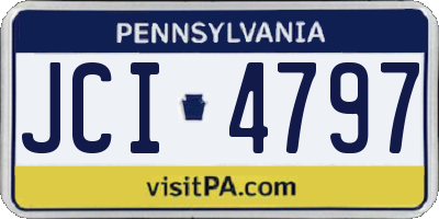 PA license plate JCI4797