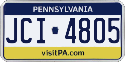 PA license plate JCI4805