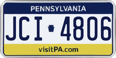 PA license plate JCI4806