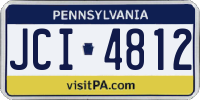 PA license plate JCI4812