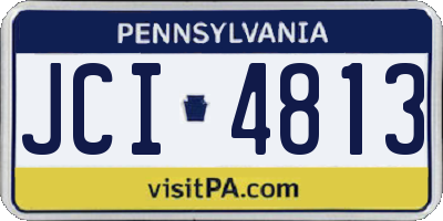 PA license plate JCI4813