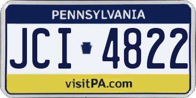 PA license plate JCI4822