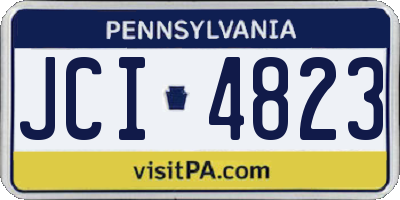PA license plate JCI4823