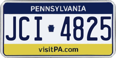 PA license plate JCI4825