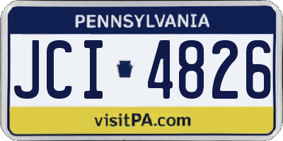 PA license plate JCI4826