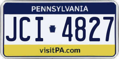 PA license plate JCI4827