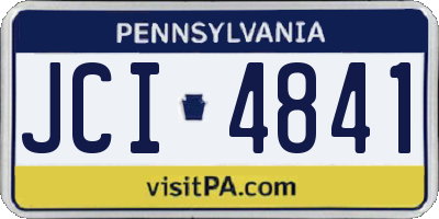 PA license plate JCI4841