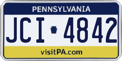 PA license plate JCI4842