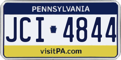 PA license plate JCI4844