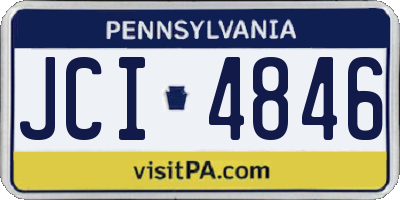 PA license plate JCI4846