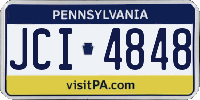PA license plate JCI4848