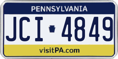 PA license plate JCI4849