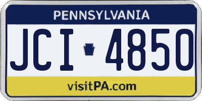 PA license plate JCI4850