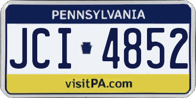 PA license plate JCI4852
