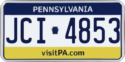 PA license plate JCI4853