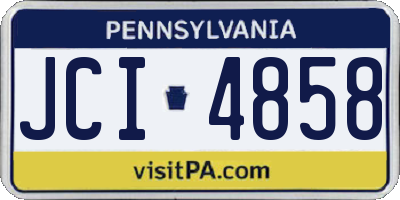PA license plate JCI4858