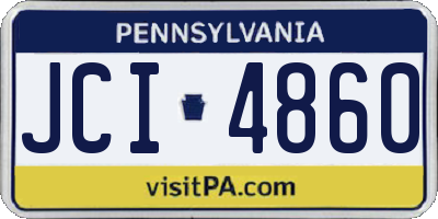 PA license plate JCI4860