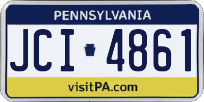 PA license plate JCI4861