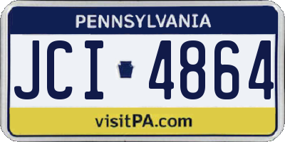 PA license plate JCI4864