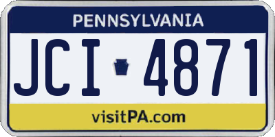PA license plate JCI4871