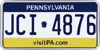 PA license plate JCI4876