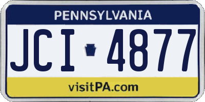 PA license plate JCI4877