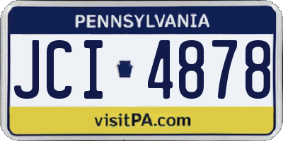 PA license plate JCI4878