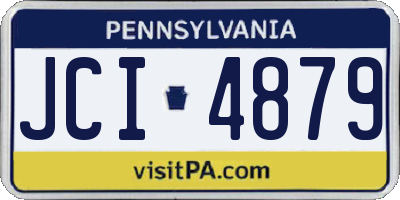 PA license plate JCI4879
