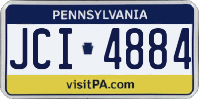 PA license plate JCI4884
