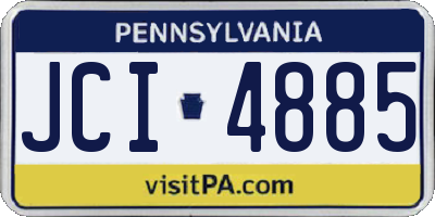 PA license plate JCI4885
