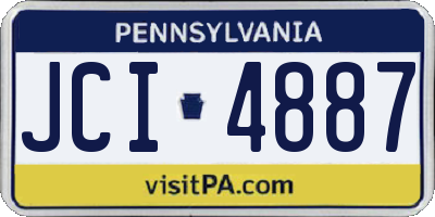 PA license plate JCI4887