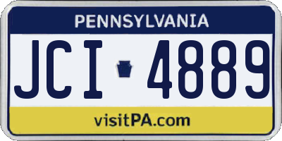 PA license plate JCI4889