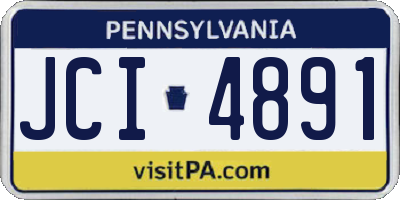 PA license plate JCI4891