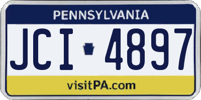 PA license plate JCI4897