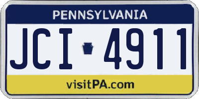 PA license plate JCI4911